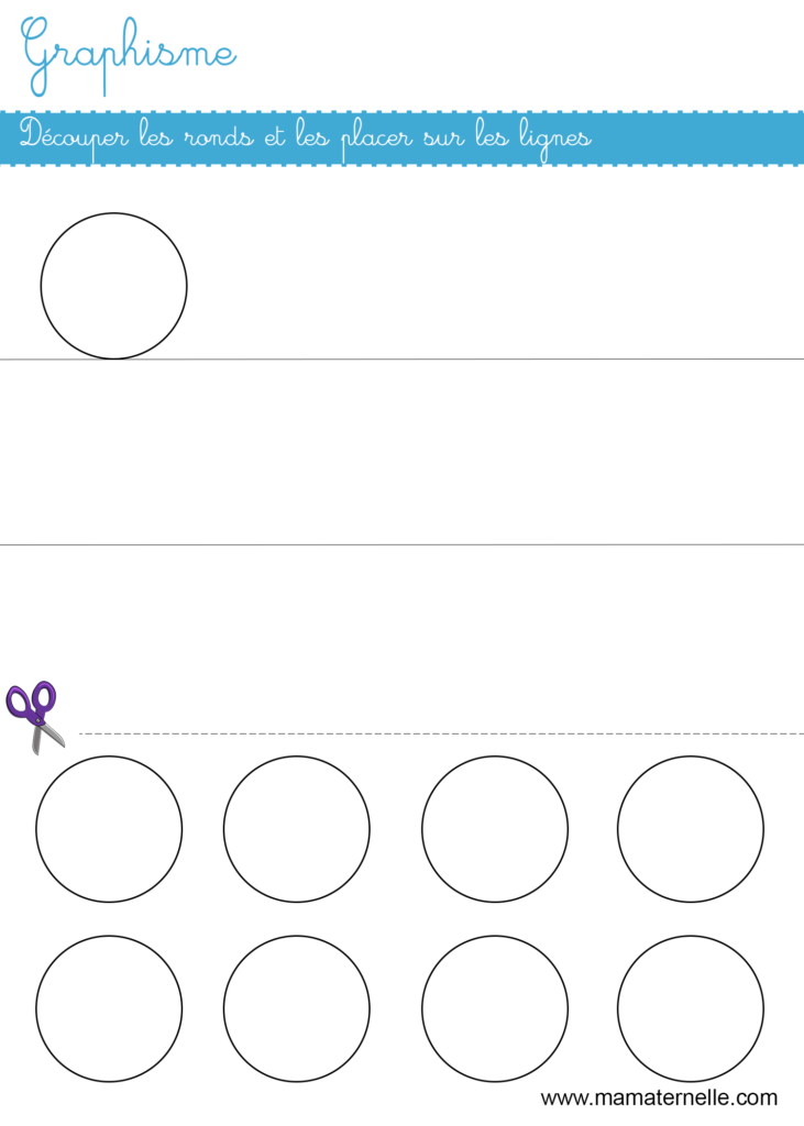 Petite section - Graphisme : placer sur les lignes