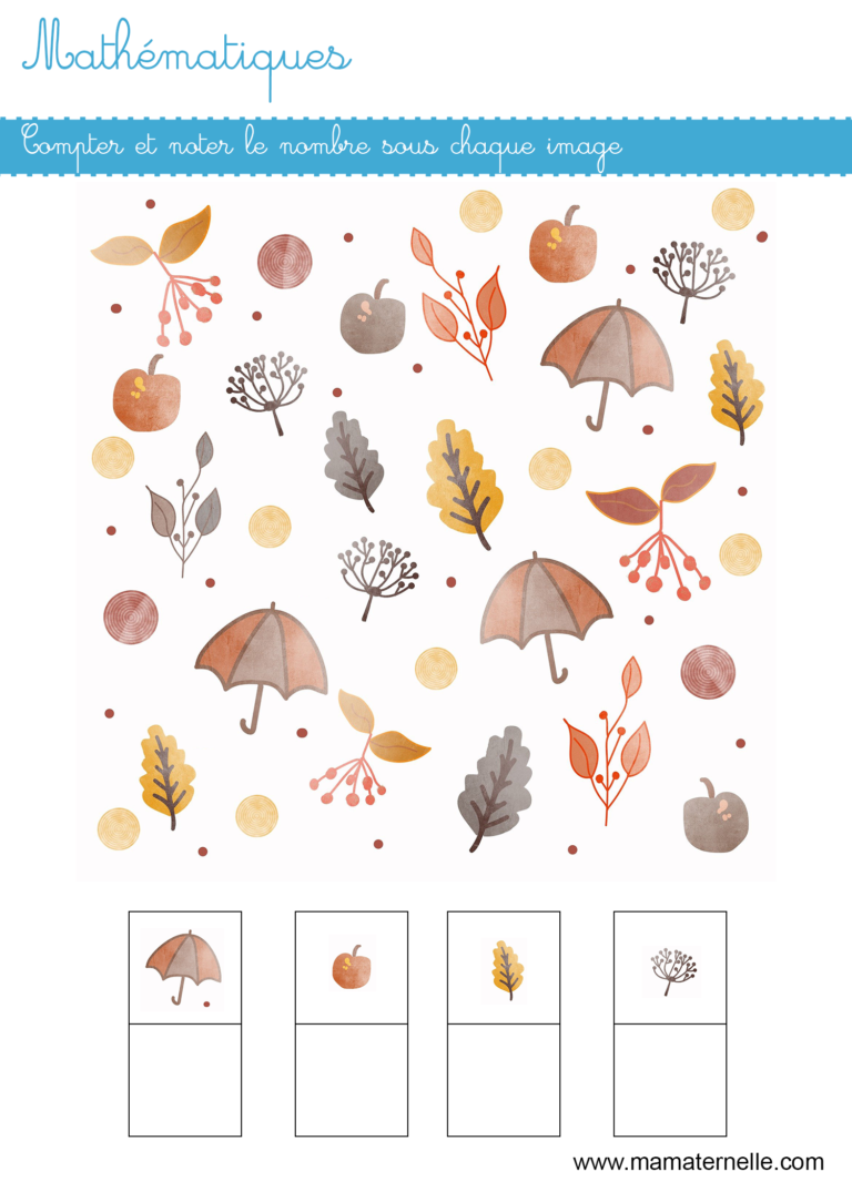 Mathématiques : compter et noter le nombre - Ma Maternelle