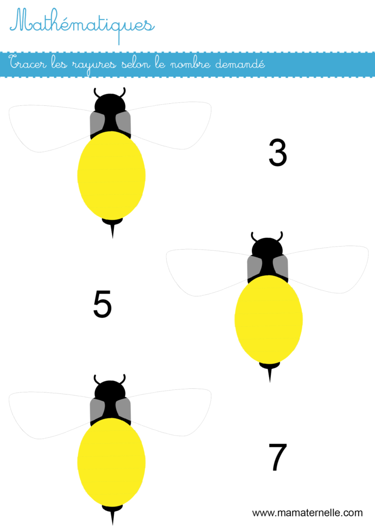 Grande section - Mathématiques : tracer les rayures