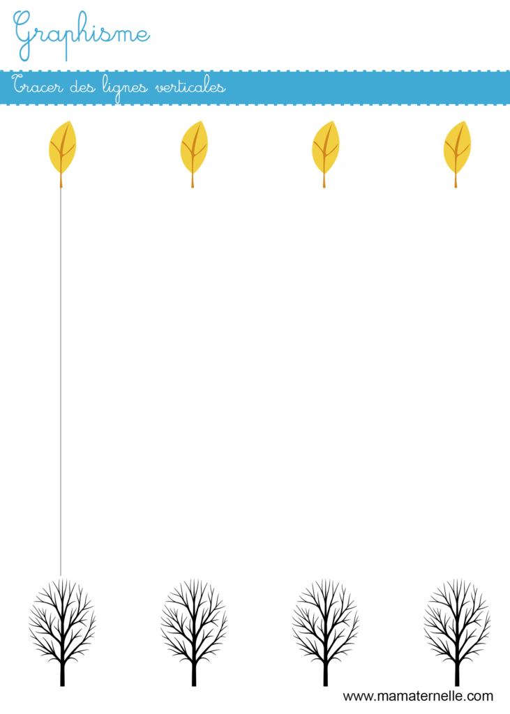 Moyenne section - Graphisme : tracer des lignes verticales