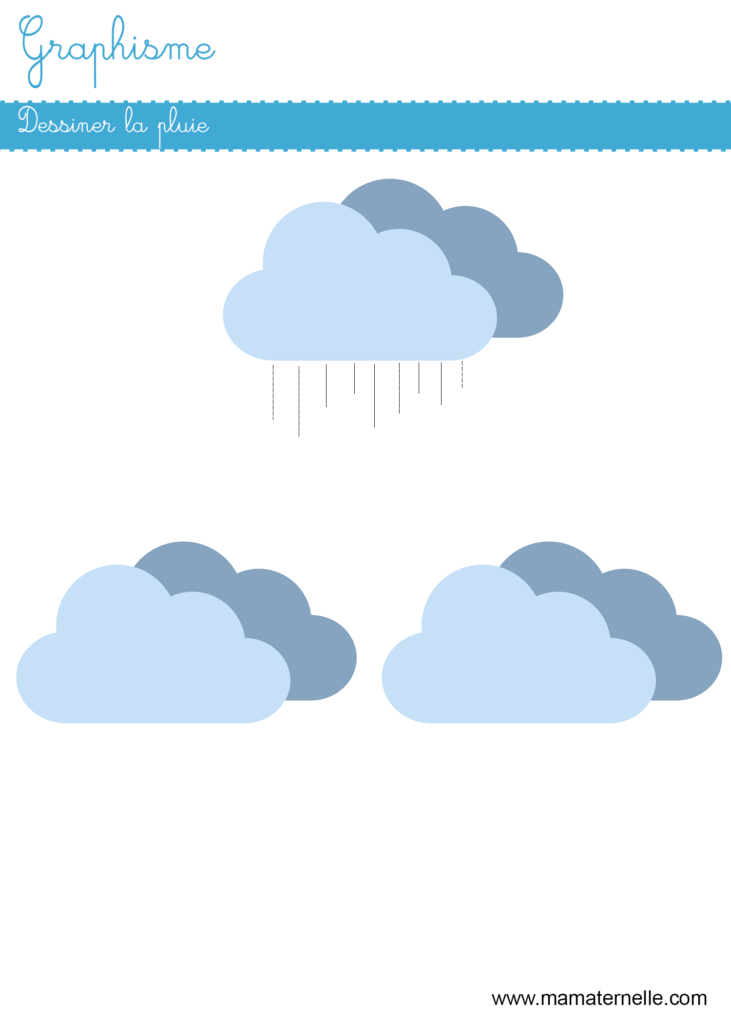 Petite section - Graphisme : dessiner la pluie