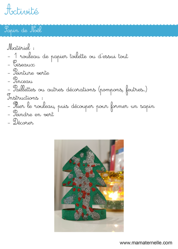 Activités - Activité : sapin de Noël