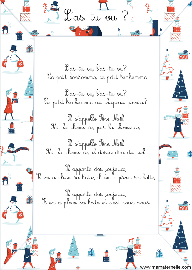 Chanson l as tu vu ma maternelle
