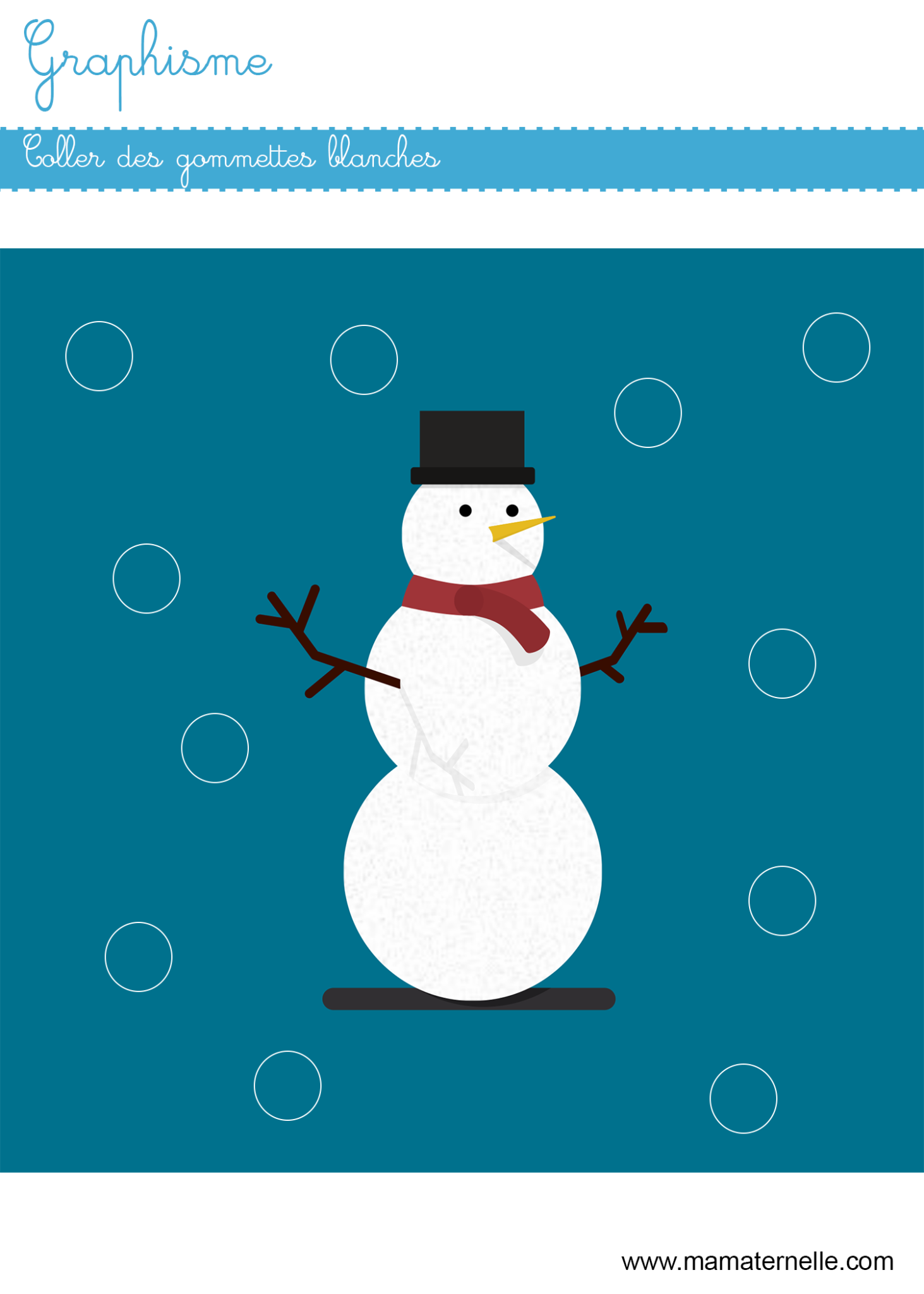 Graphisme coller des gommettes Ma Maternelle