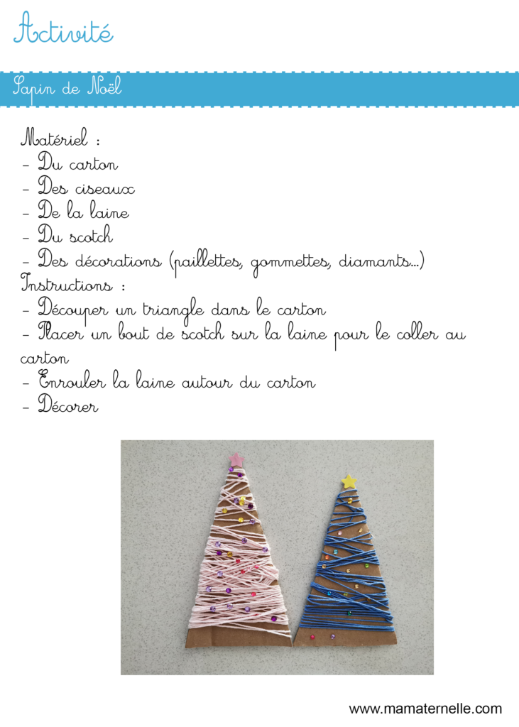 Activités - Activité : sapin de Noël