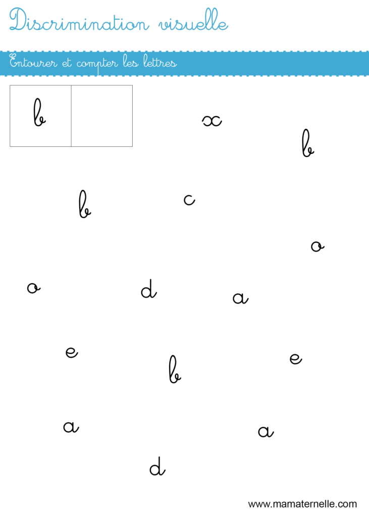 Grande section - Discrimination visuelle : entourer et compter