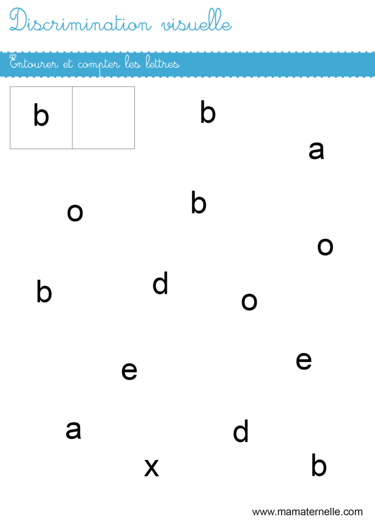 Moyenne section - Discrimination visuelle : entourer et compter