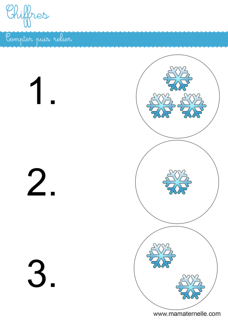 Petite section - Chiffres : compter puis relier