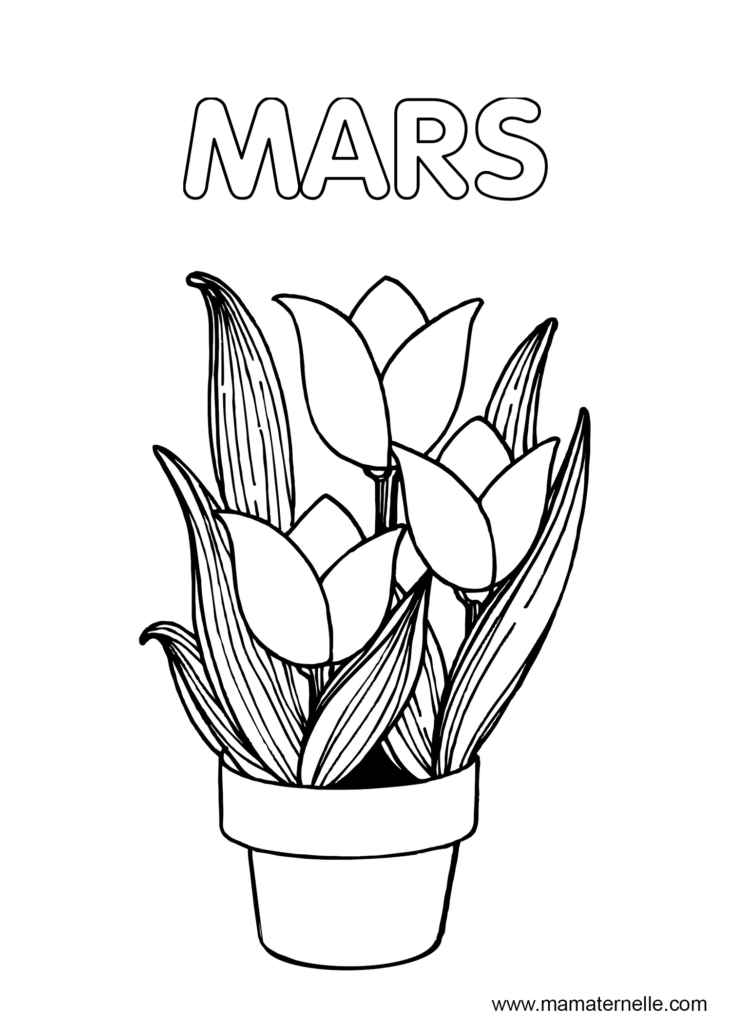 Activités - Coloriage du mois de mars