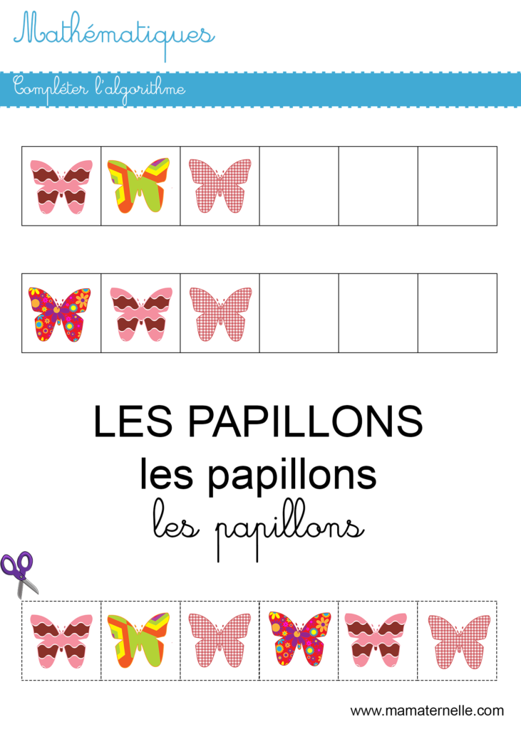 Grande section - Mathématiques : compléter l’algorithme