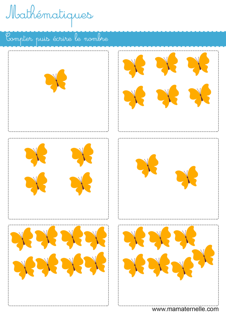 Grande section - Mathématiques : compter puis écrire