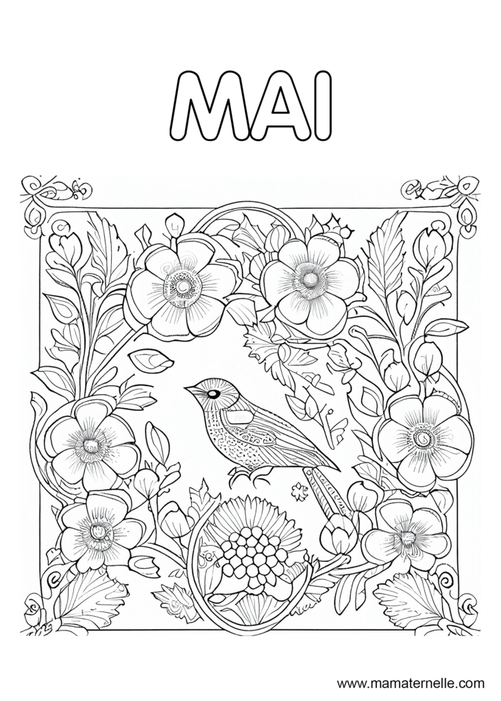 Activités - Coloriage du mois de mai