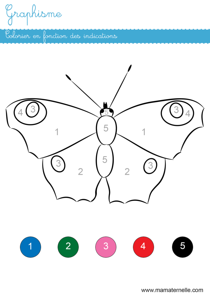 Moyenne section - Graphisme : colorier en fonction des indications