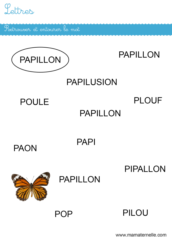 Lettres Retrouver Et Entourer Le Mot Ma Maternelle Lettres Retrouver Et Entourer Le Mot Ma Maternelle