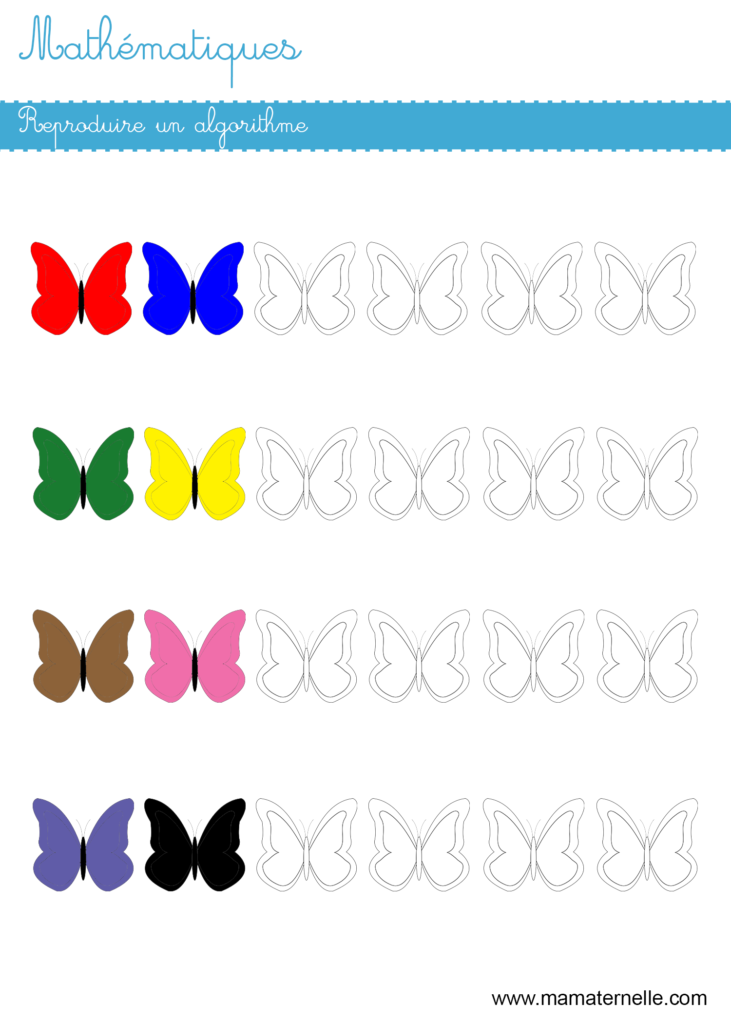 Grande section - Mathématiques : reproduire un algorithme