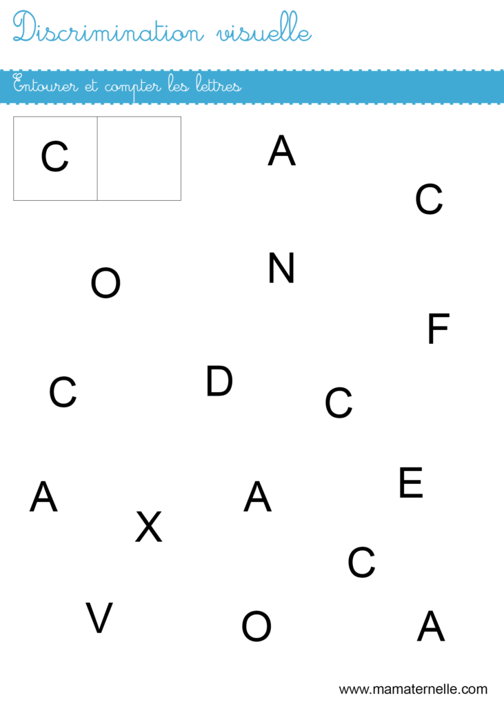 Moyenne section - Discrimination visuelle : entourer et compter