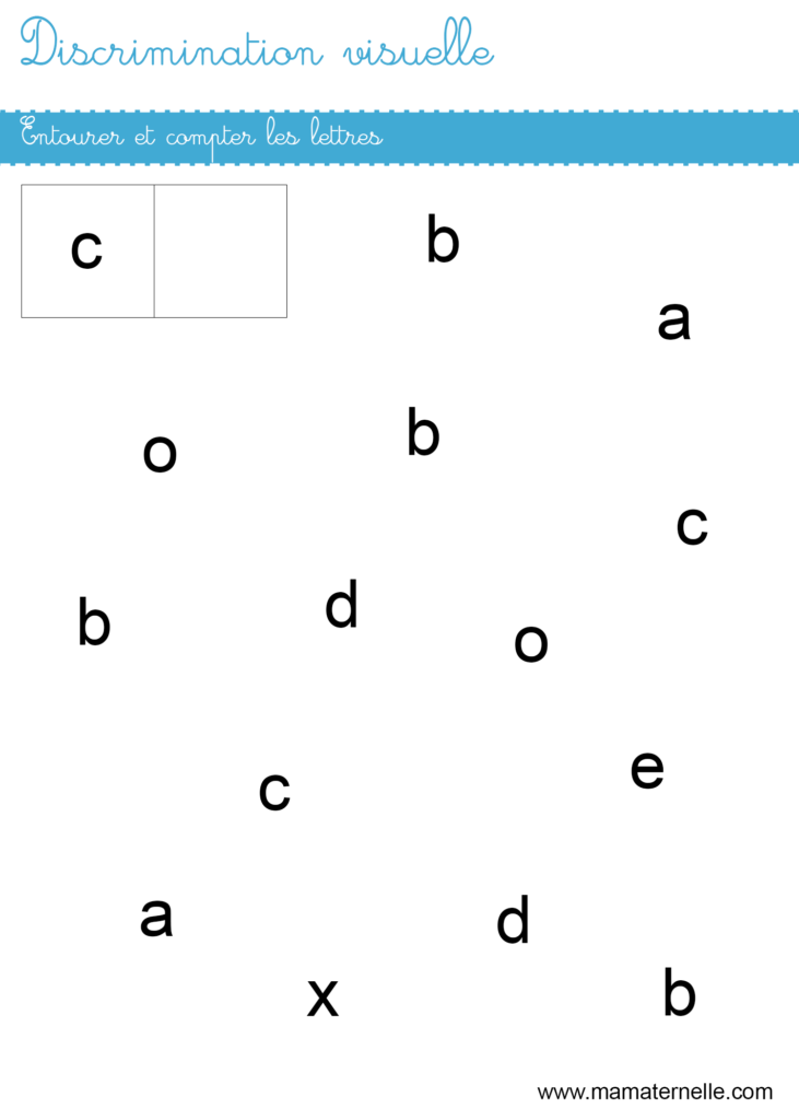 Moyenne section - Discrimination visuelle : entourer et compter