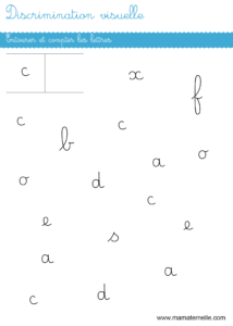 Discrimination visuelle : entourer et compter les lettres - Ma Maternelle