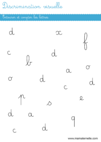 Grande section - Lettres : découper et faire correspondre