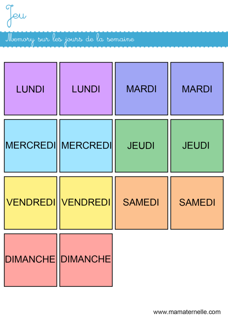 Activités - Jeu : memory