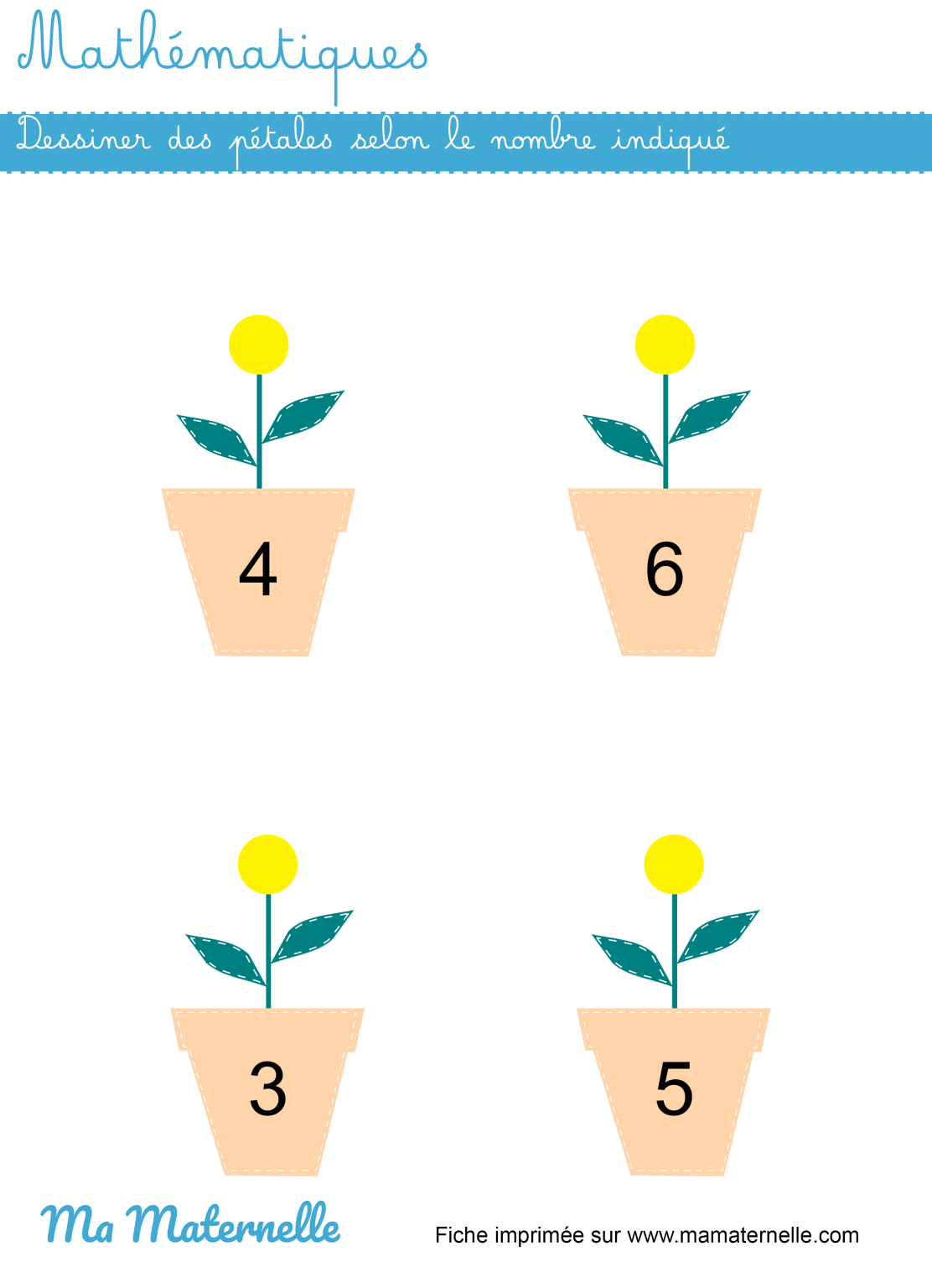 Mathématiques : dessiner le nombre demandé - Ma Maternelle