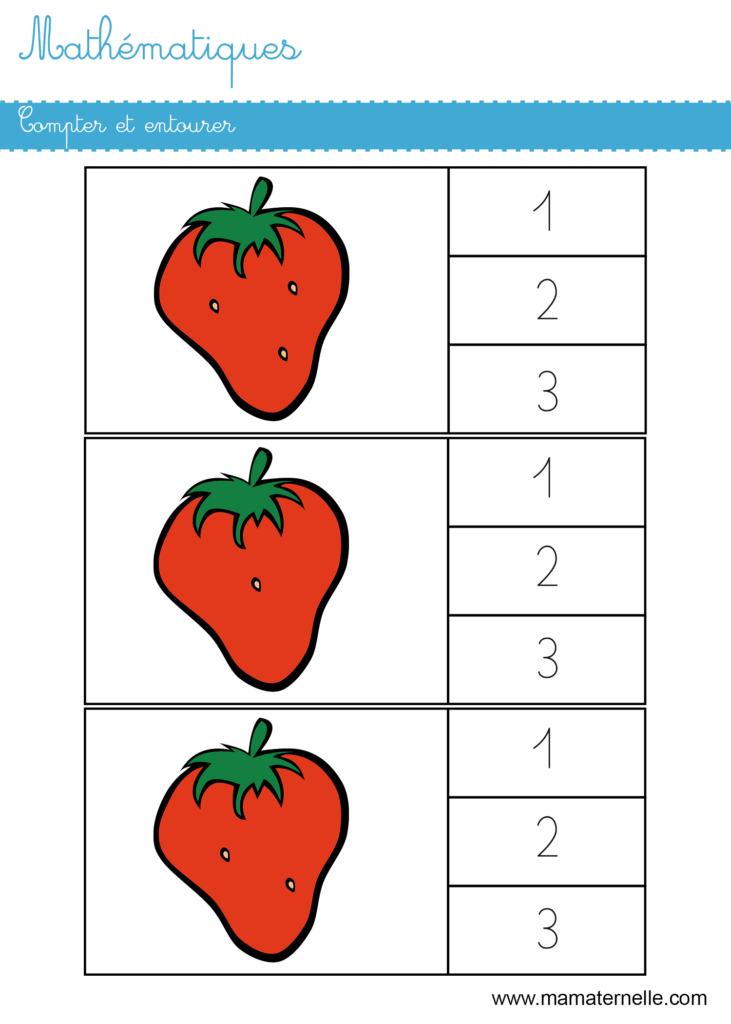 Petite section - Mathématiques : compter et entourer