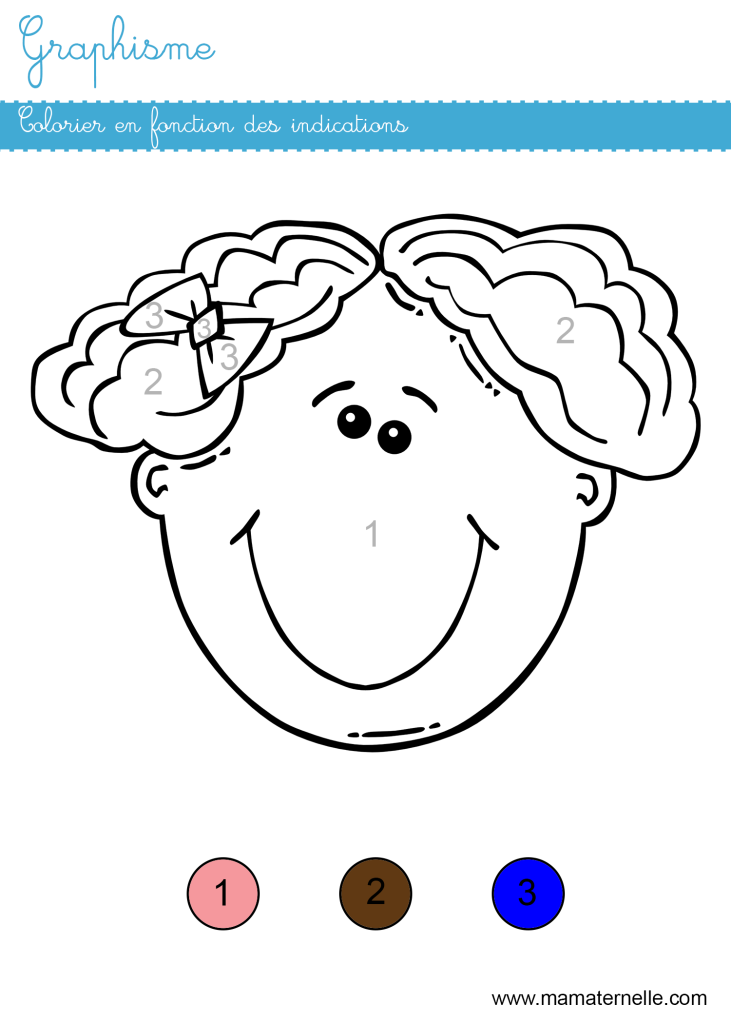Petite section - Graphisme : colorier en fonction des indications