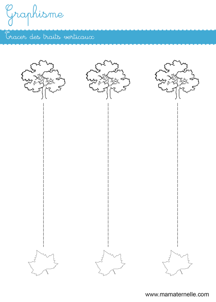 Petite section - Graphisme : tracer des traits verticaux