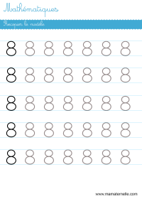 Grande section - Mathématiques : recopier le modèle