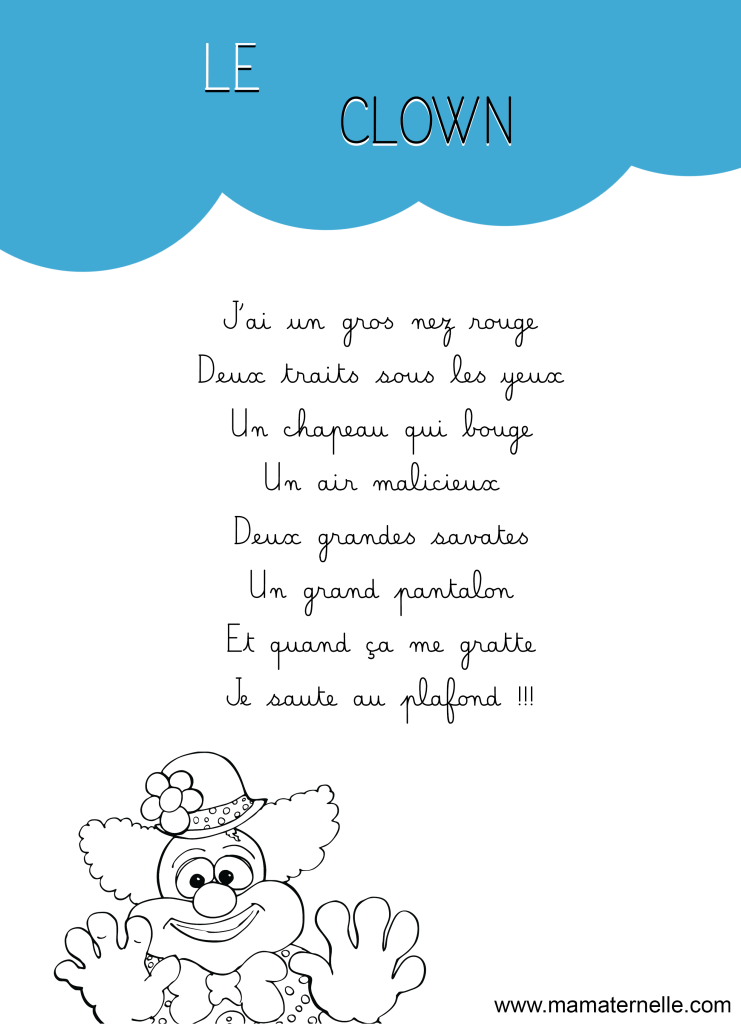 Activités - Comptine : le clown