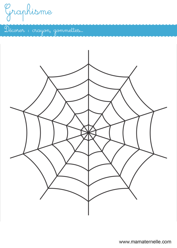 Petite section - Graphisme : décorer la toile d’araignée