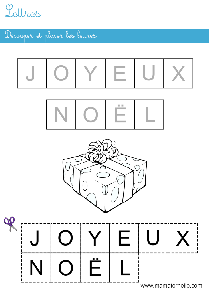 Petite section - Lettres : découper et placer les lettres