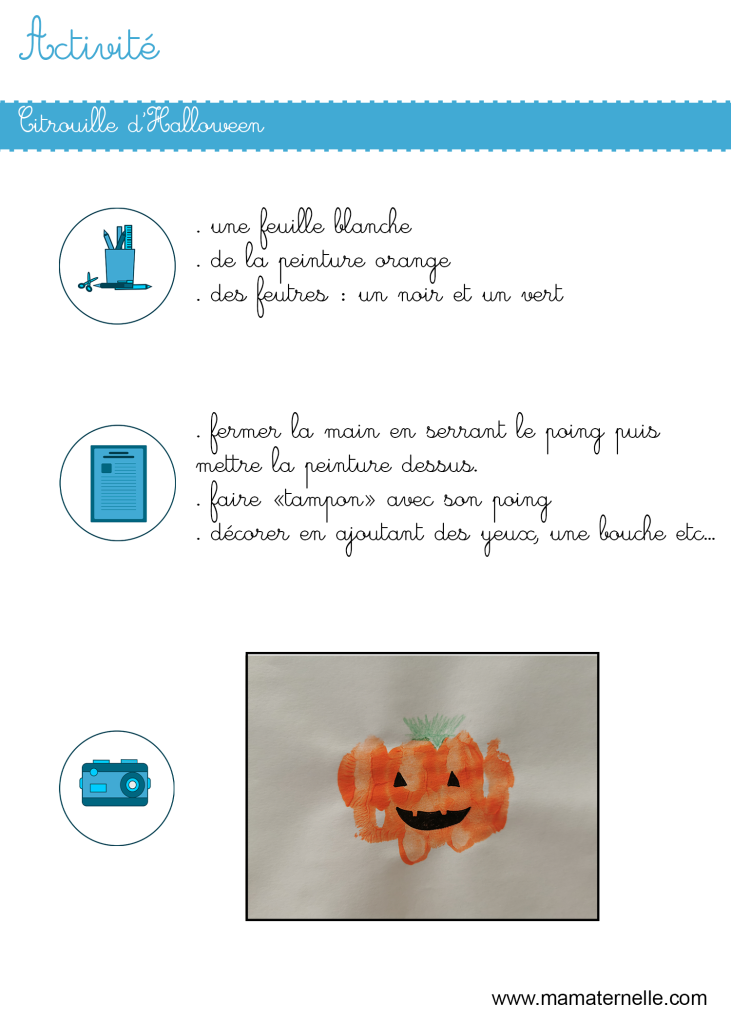 Activités - Activité : citrouille d’Halloween