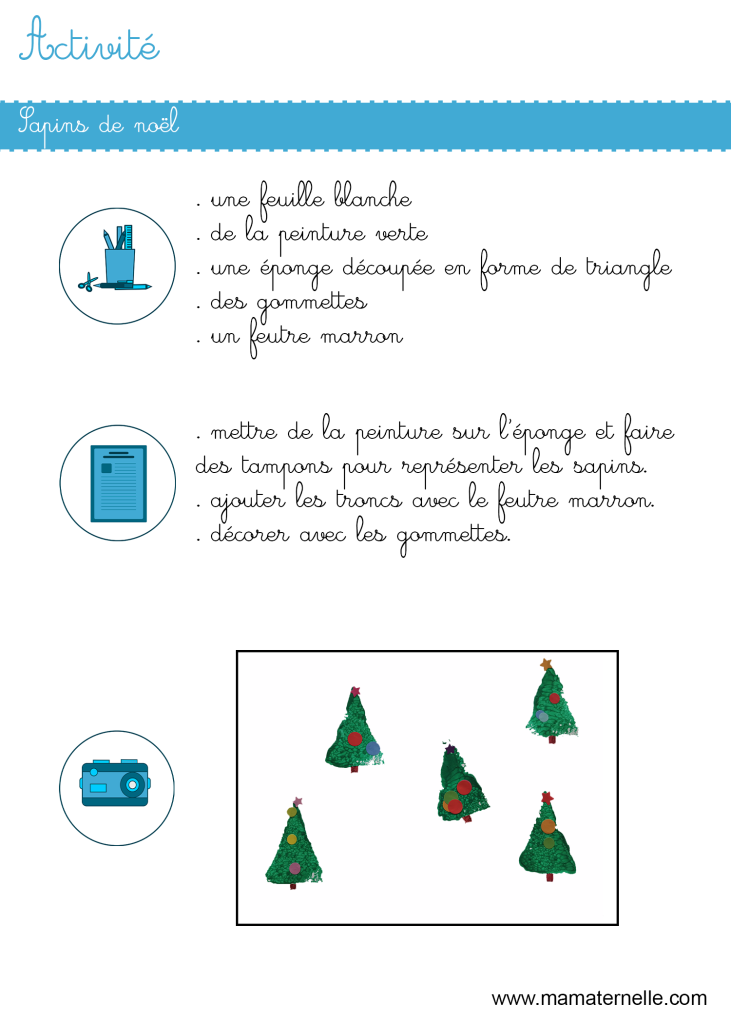 Activités - Activité : sapins de noël