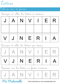 Petite section - Lettres : entourer les lettres de mon prénom
