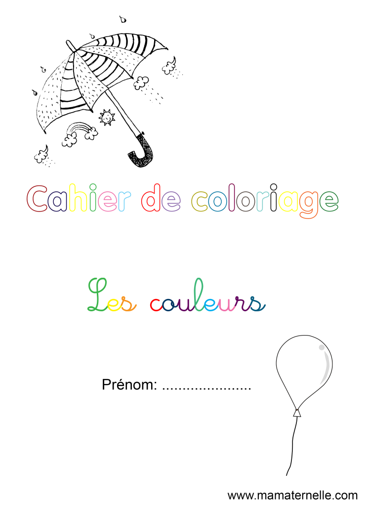 Activités - Cahier de coloriage : Les couleurs