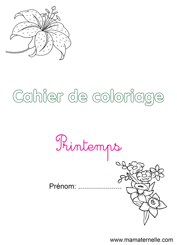 Activité de printemps: coloriage d'une fleur –