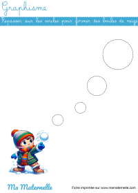 Moyenne section - Graphisme : repasser sur les cercles