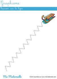 Petite section - Graphisme : repasser sur la ligne