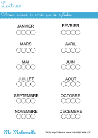Grande section - Lettres : retrouver les syllabes