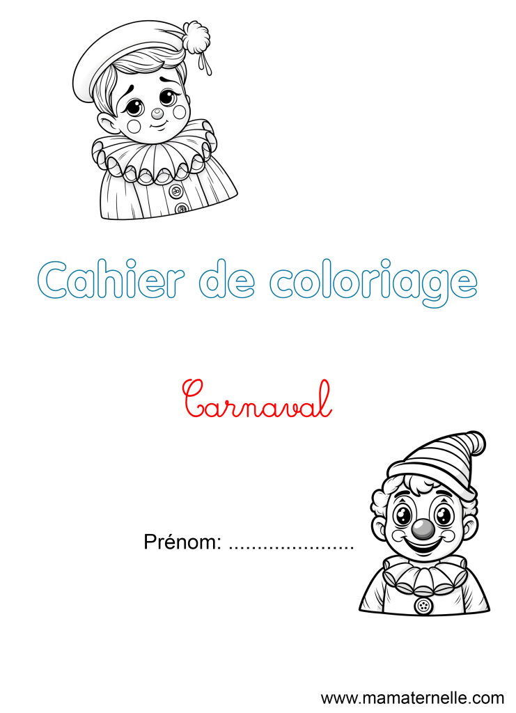 Activités - Cahier de coloriage : Carnaval