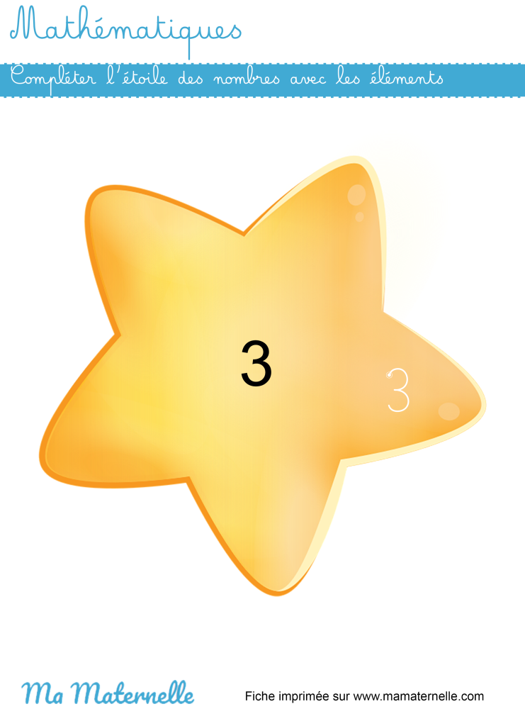 Petite section - Mathématiques : l’étoile des nombres