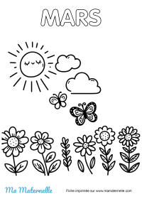 Activités - Coloriage du mois de mars