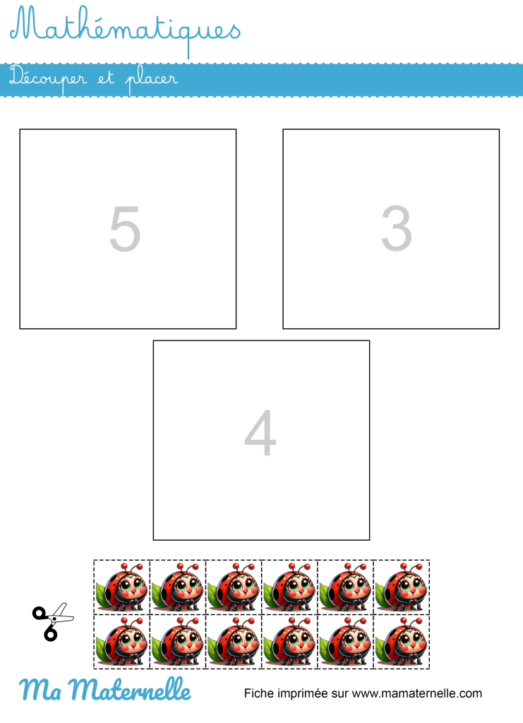 Moyenne section - Mathématiques : découper et placer