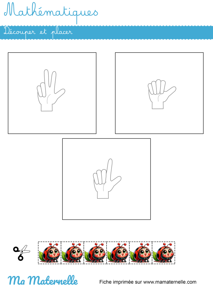 Petite section - Mathématiques : découper et placer