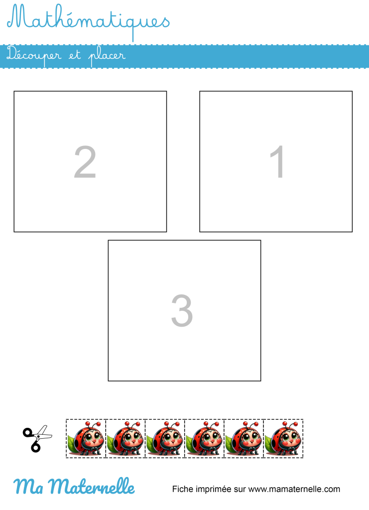 Petite section - Mathématiques : découper et placer