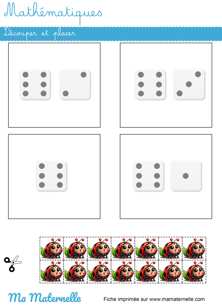 Grande section - Mathématiques : découper et placer