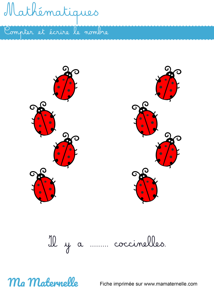 Grande section - Mathématiques : compter et écrire le nombre