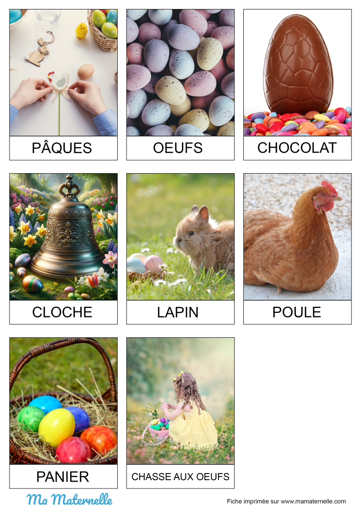 Activités - Cartes de nomenclature : Pâques