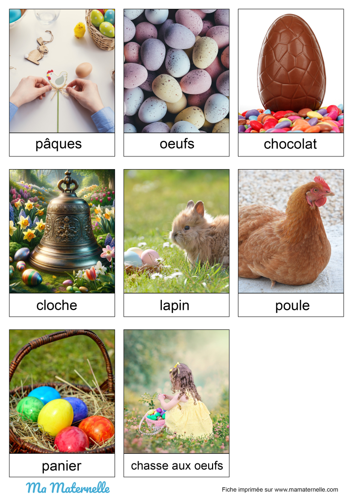 Activités - Cartes de nomenclature : Pâques